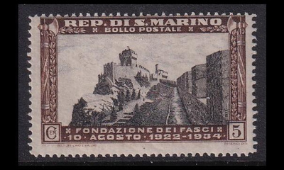 San Marino 208 ** Fasisti-puolue 12v 5C (1935)