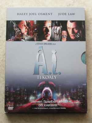 A.I. tekoäly, 2 x DVD. Steven Spielberg