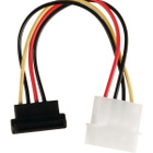 Valueline Virtakaapeli Molex ur - SATA 15-pin na kulma 15cm - pikkukuva 1