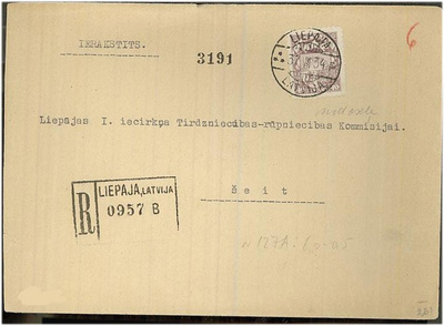 Latvia Mi 151 R-kirje