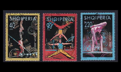 Albania 2866-8 o Europa sirkus (2002)
