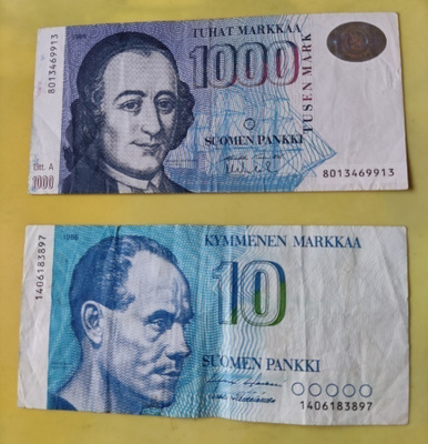 Chydeniuksen ja Paavo Nurmen setelit