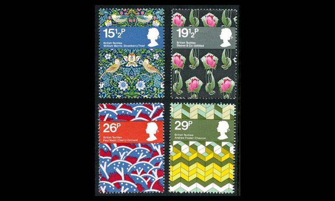 Iso-Britannia 923-6 ** Tekstiilikuvioita (1982)