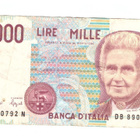 Italia 1000 Liiraa 1990 DB 890792 N - pikkukuva 1