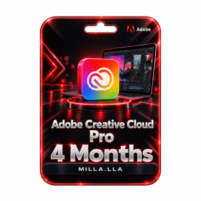 Adobe Creative Cloud Pro 4 kuukautta, digitaalinen toimitus