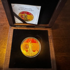 Hispania 2025 1oz Hopeakolikko (24k Kultaus) erittäin harv. - pikkukuva 1