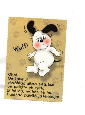°°Oho! On tainnut vierähtää...°° -KORTTI / Marleena Ansio