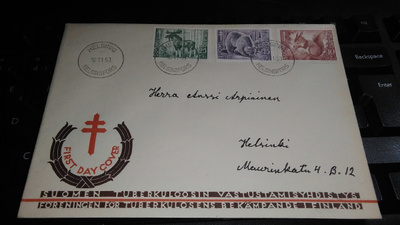 Tuberkuloosi 1953 FDC Lape 22€ 26/10