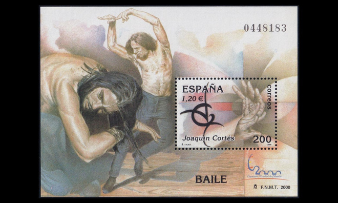 Espanja 3595BL92 ** Postimerkkinäyttely ESPAÑA tanssi (200