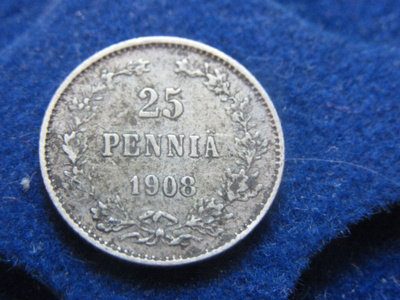 25 penniä 1908