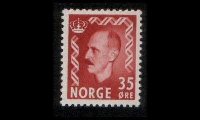 Norja 397 ** Haakon VII 35 öre (1955)