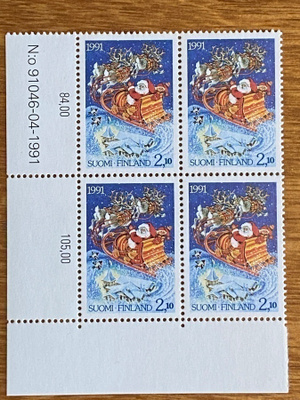 JOULU 2,10MK 1991 NUMERO NELIÖ**