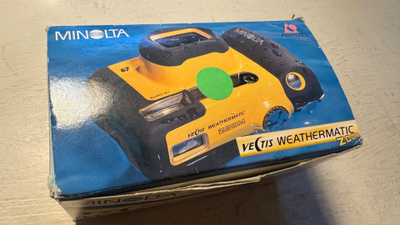 Minolta Vectis Weathermatic Zoom (Alkuperäispakkaus+ohjeet)