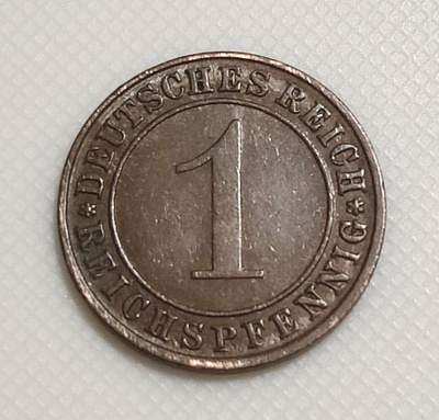 Saksa 1 Pfennig 1933F