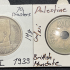 Egypti Ag.833 & Palestine Cu/Ni 1939-1940. - pikkukuva 2
