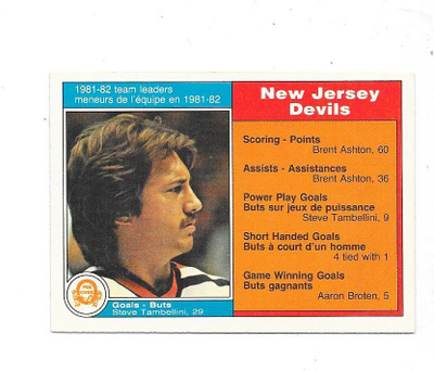 1982-83 OPC #134 Steve Tambellini New Jersey Devils