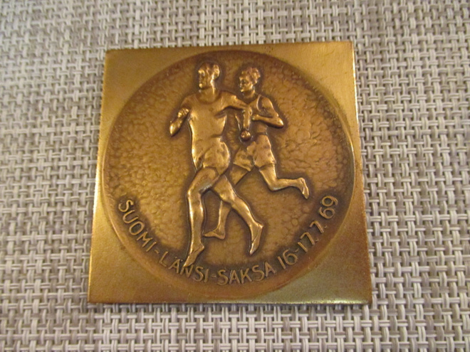 Suomi-Länsi -Saksa 16.-17.7.69 mitali.
