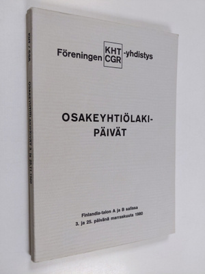 Osakeyhtiölakipäivät Finlandia-talon A ja B salissa 3. ja...