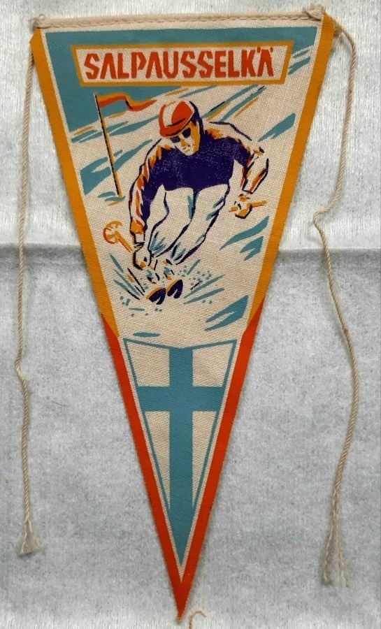 Salpausselkä vintage pieni matkailuviiri hieno