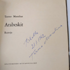 Tarmo Manelius : Arabeskit : runoja (signeerattu, tekijän... - pikkukuva 3