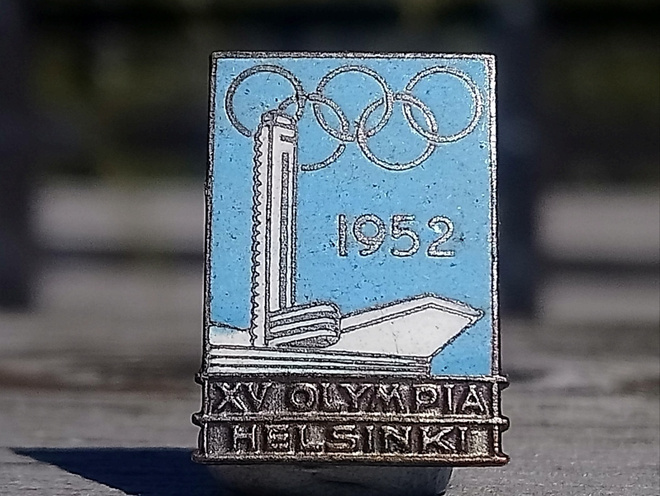 Olympia Helsinki 1952. Emalinen merkki. Halkaisija - 24 mm.