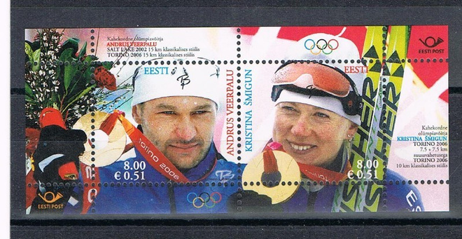 Viro 2006 - Olympiavoittajat Veerpalu ja Smigun blokki  ++