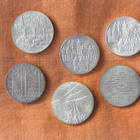 Hopeajuhlarahat 6 kpl. 1975 - 79. - pikkukuva 1