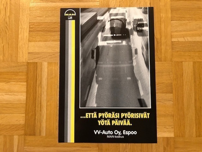 Esite MAN kuorma-auto noin 1990