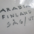 Arabia FINLAND SÅG taide vati,,ubea - pikkukuva 2