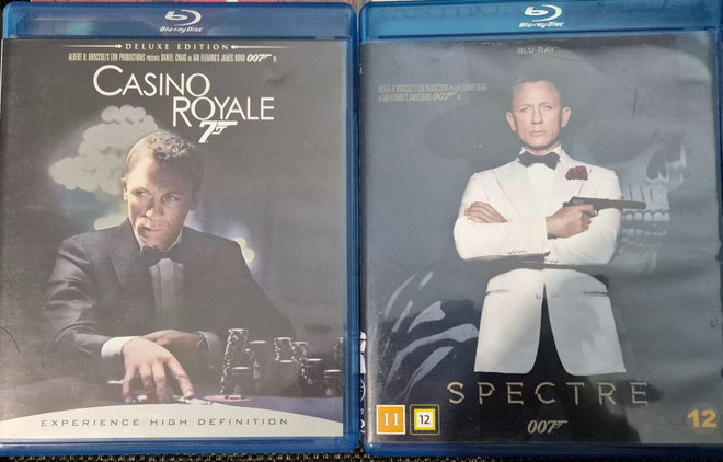 James bond Casino royale ja Spectre -Blu-Ray