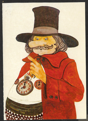 Mies kello kaulassa ( WSOYn kortti )