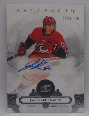 2017-18 Artifacts RC autographs Janne Kuokkanen /150