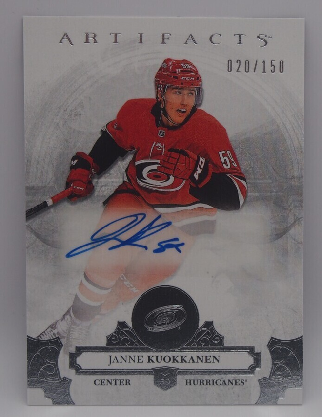 2017-18 Artifacts RC autographs Janne Kuokkanen /150