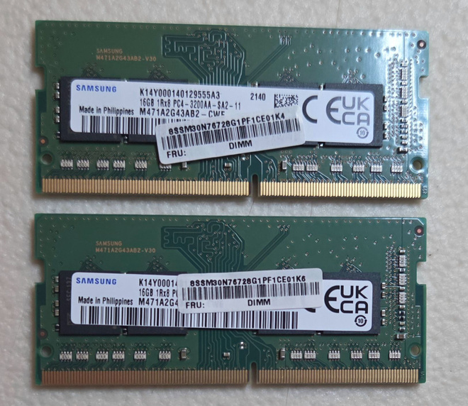 32Gt (2x16Gt) 3200Mhz DDR4 So-Dimm -Samsung
