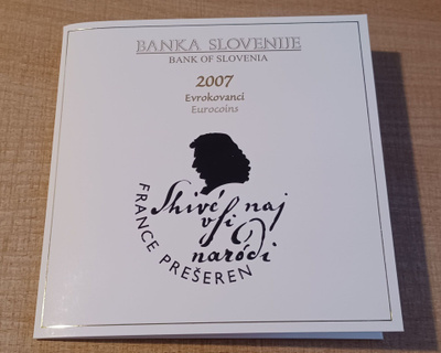 Eurorahasarja 2007 Slovenia 1 c - 2 € UNC
