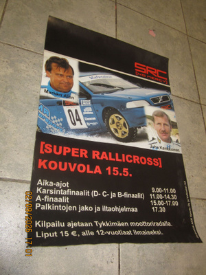 Super Rallicross Kouvola -juliste (Alén & Kankkunen)