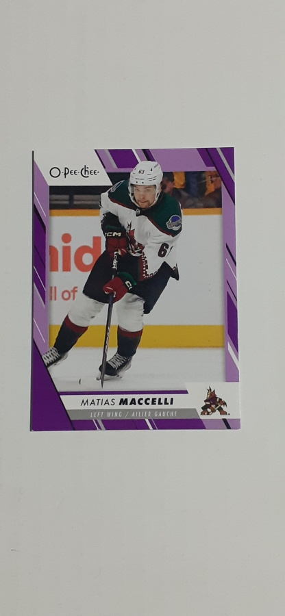 2023-24 O-Pee-Chee - Purple Border #30 Matias Maccelli SN49