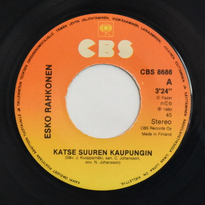 Single: Rahkonen, Esko - Katse suuren kaupungin / Rakkauden.