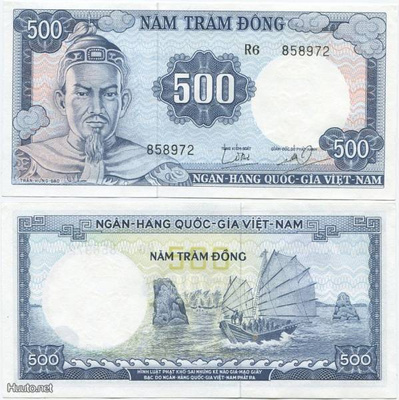 Etelä-Vietnam 500 Dong v.1966 (P-23) UNC-