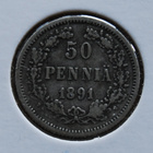 50 Penniä 1891 Hopeaa Aleksanteri III - pikkukuva 1