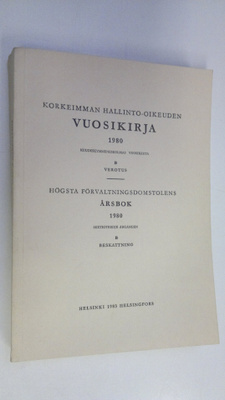 Korkeimman hallinto-oikeuden vuosikirja 1980 B, Verotus