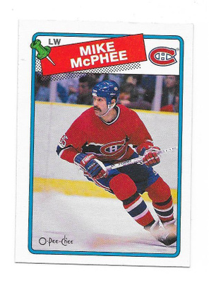 1988-89 OPC #237 Mike McPhee Montreal Canadiens