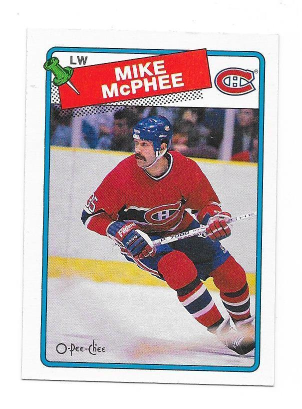 1988-89 OPC #237 Mike McPhee Montreal Canadiens