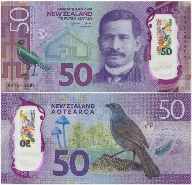Uusi-Seelanti New Zealand 50 Dollars 2016 UNC UUSI Polymer
