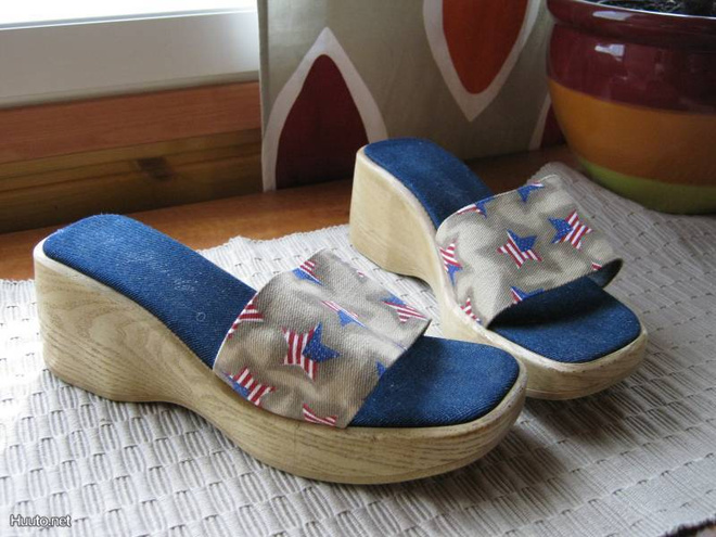 Kiilakorkopistokkaat, beige/amerikanlippu, koko 39