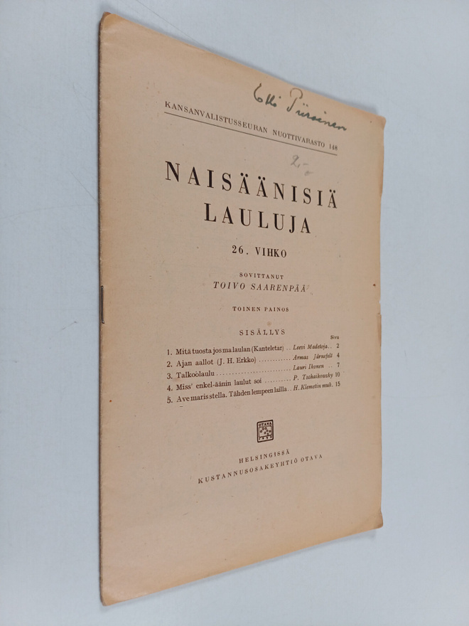 Naisäänisiä lauluja 26. vihko