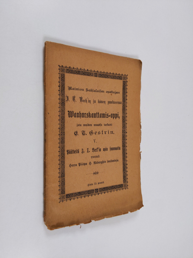 E. T. Gestrin : Mainion saksalaisen opettajan J. C. Beck'...