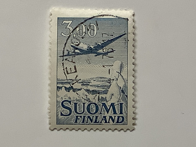 577 / 1963 M63 Lentokone 3,00 (mk) o leimattu loisto