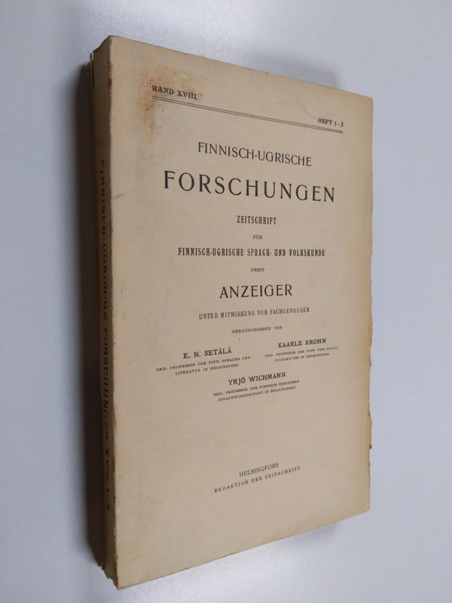 Finnisch-ugrische Forschungen Band 18 : Heft 1-3