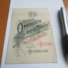 Helsinki Vakuutusosakeyhtiö Kaleva 1894 kaksipuol kortti - pikkukuva 1
